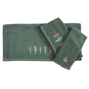 Hiend Accents Serape Cactus Towel Set - Elevate Your Bathroom With Whimsical Embroidery And Luxurious Comfort Turquoise  Tw1756-os-tq