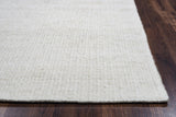 Rizzy Twist TW3065 Hand Woven Casual/Solid Wool Rug Off White  9' x 12'