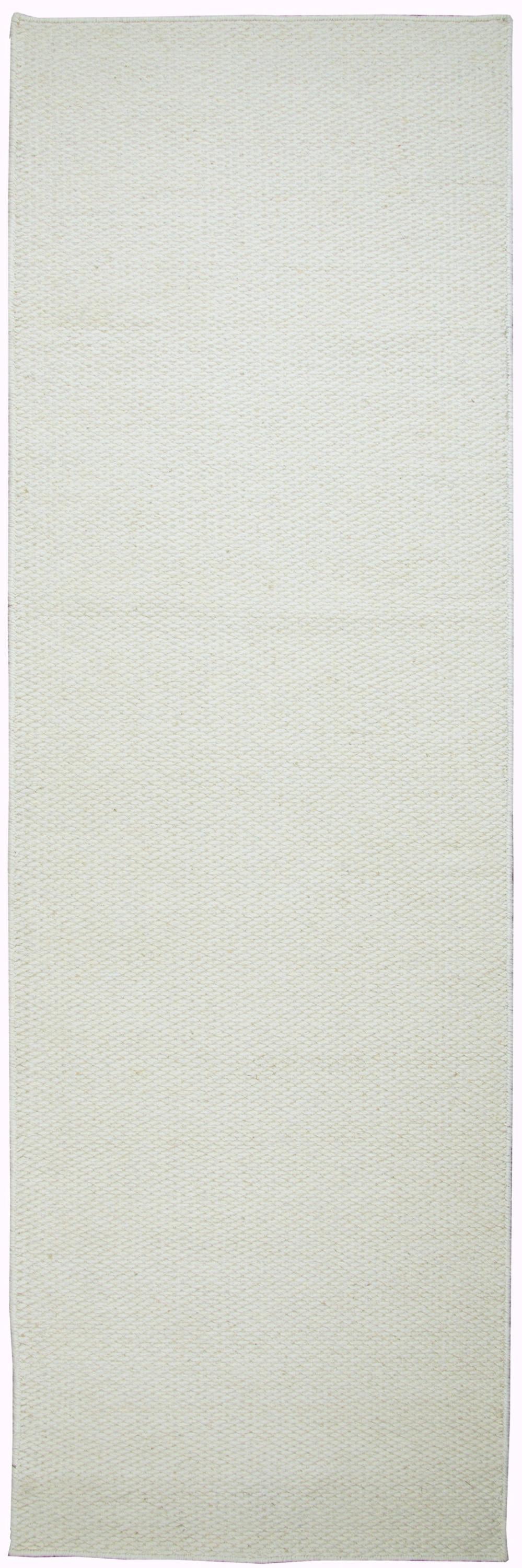 Rizzy Twist TW3065 Hand Woven Casual/Solid Wool Rug Off White  2'6" x 8'