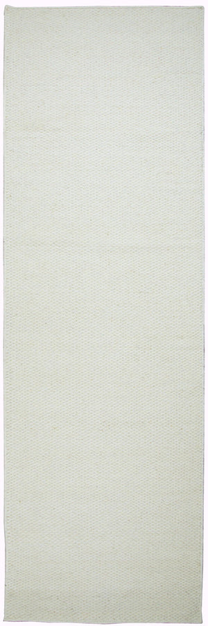 Rizzy Twist TW3065 Hand Woven Casual/Solid Wool Rug Off White  2'6" x 8'