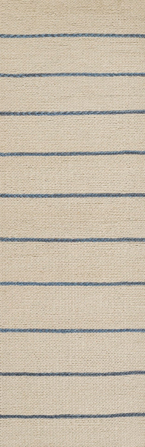 Momeni Twine TWI-1 Hand Woven Contemporary Striped Indoor Rug Blue 9' x 12'