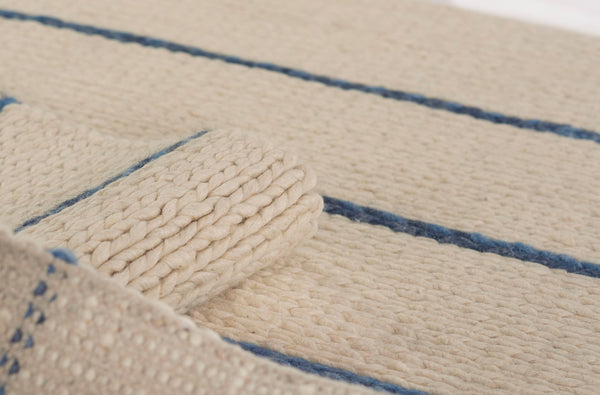 Momeni Twine TWI-1 Hand Woven Contemporary Striped Indoor Rug Blue 9' x 12'