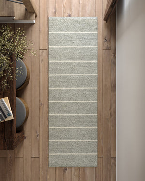 Momeni Twine TWI-1 Hand Woven Contemporary Striped Indoor Rug Grey 9' x 12'