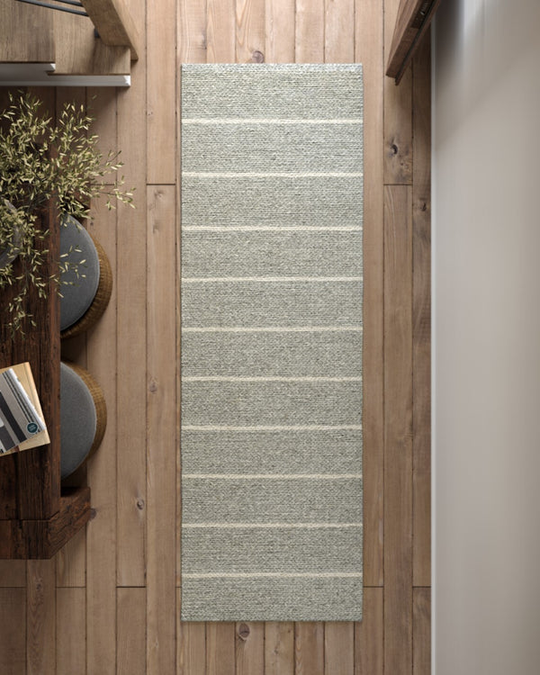 Momeni Twine TWI-1 Hand Woven Contemporary Striped Indoor Rug Grey 9' x 12'