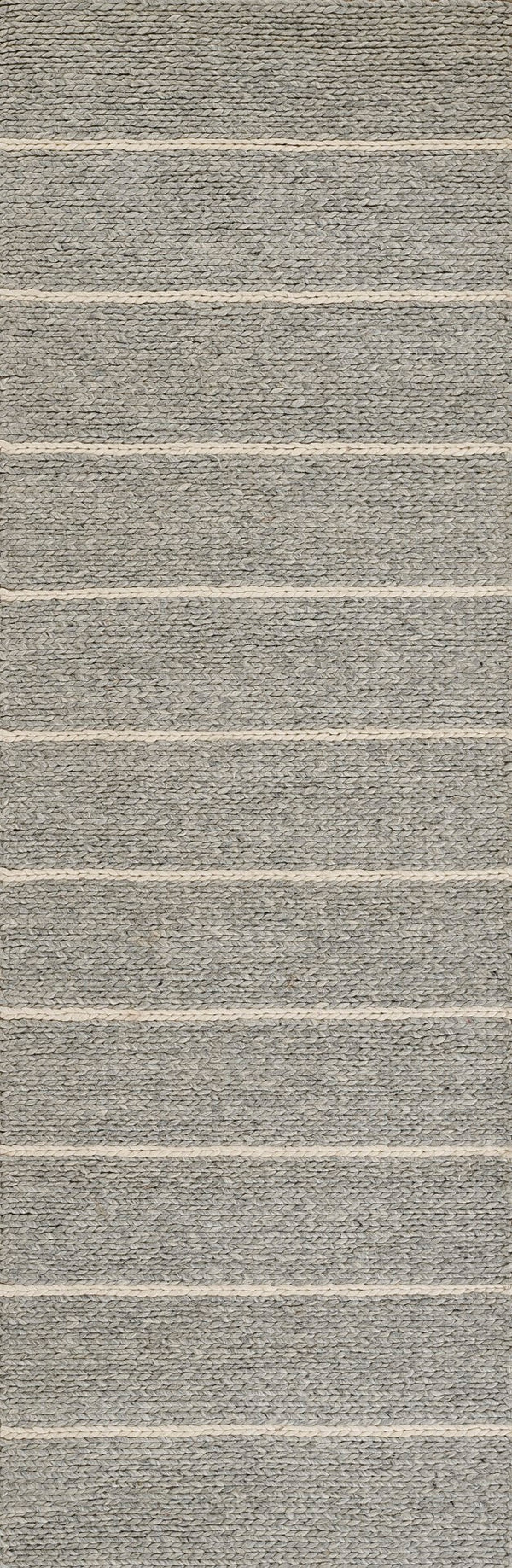 Momeni Twine TWI-1 Hand Woven Contemporary Striped Indoor Rug Grey 9' x 12'
