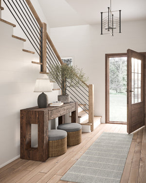 Momeni Twine TWI-1 Hand Woven Contemporary Striped Indoor Rug Grey 9' x 12'