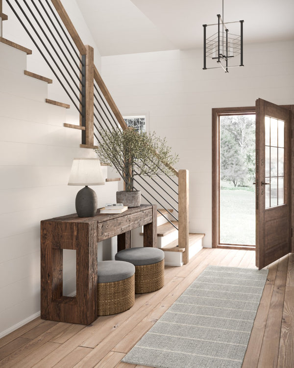 Momeni Twine TWI-1 Hand Woven Contemporary Striped Indoor Rug Grey 9' x 12'