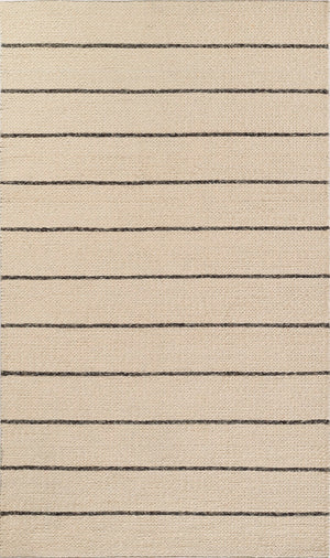 Momeni Twine TWI-1 Hand Woven Contemporary Striped Indoor Rug Ivory 9' x 12'