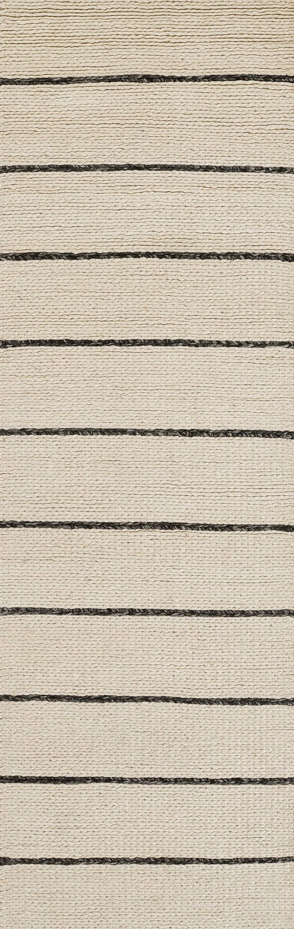 Momeni Twine TWI-1 Hand Woven Contemporary Striped Indoor Rug Ivory 9' x 12'