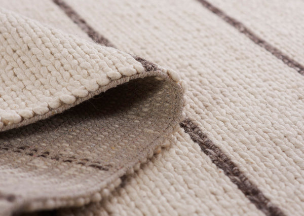 Momeni Twine TWI-1 Hand Woven Contemporary Striped Indoor Rug Ivory 9' x 12'