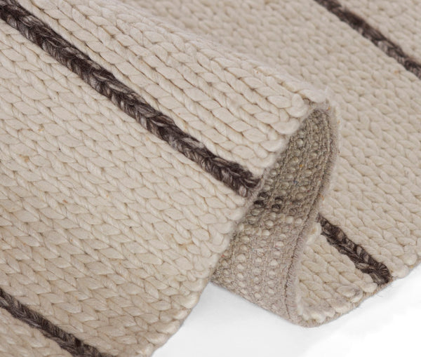 Momeni Twine TWI-1 Hand Woven Contemporary Striped Indoor Rug Ivory 9' x 12'