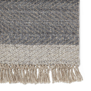Jaipur Living Jaipur Living Handwoven Wool Chevron Area Rug with Fringe for Modern Rooms Gray 5'X8' RUG148781