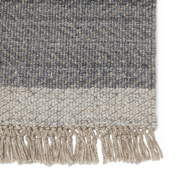 Jaipur Living Jaipur Living Handwoven Wool Chevron Area Rug with Fringe for Modern Rooms Gray 5'X8' RUG148781