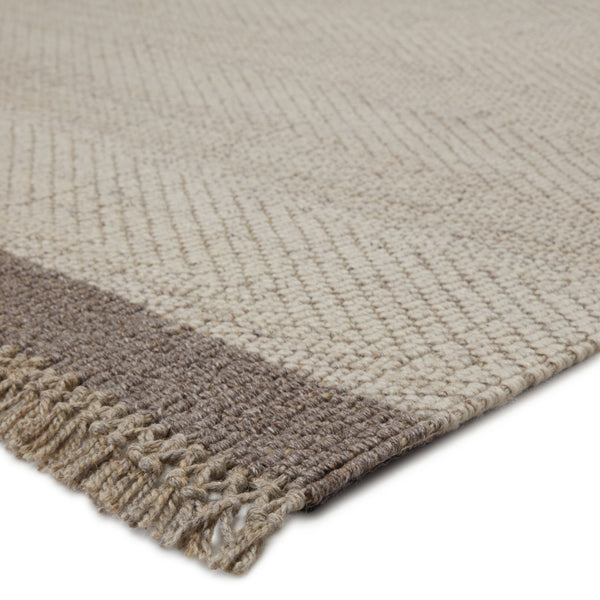 Jaipur Living Jaipur Living Handwoven Wool Chevron Area Rug with Fringe for Modern Rooms Light Gray 10'X14' RUG148792