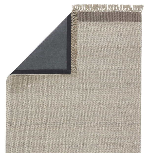 Jaipur Living Jaipur Living Handwoven Wool Chevron Area Rug with Fringe for Modern Rooms Light Gray 10'X14' RUG148792