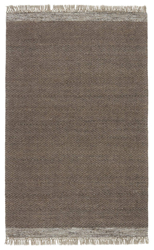 Jaipur Living Jaipur Living Handwoven Wool Chevron Area Rug with Fringe for Modern Rooms Light Brown 8'X10' RUG148794