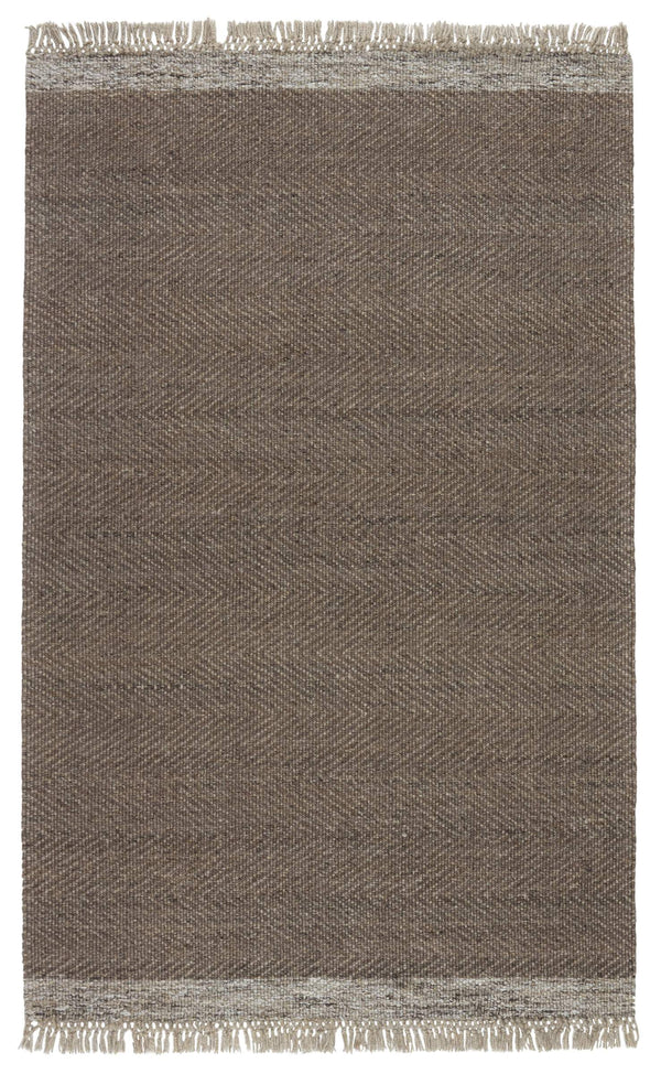 Jaipur Living Jaipur Living Handwoven Wool Chevron Area Rug with Fringe for Modern Rooms Light Brown 8'X10' RUG148794