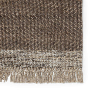 Jaipur Living Jaipur Living Handwoven Wool Chevron Area Rug with Fringe for Modern Rooms Light Brown 8'X10' RUG148794