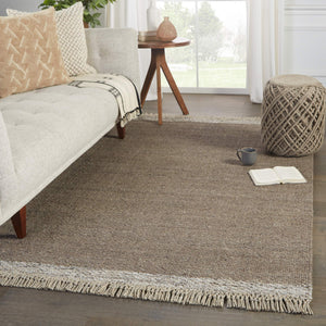 Jaipur Living Jaipur Living Handwoven Wool Chevron Area Rug with Fringe for Modern Rooms Light Brown 8'X10' RUG148794