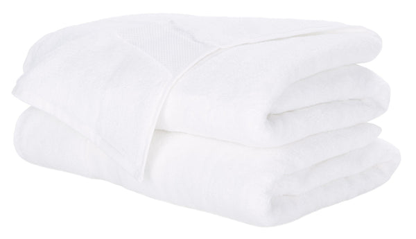 Safavieh Super Plush Bath Towel Set - Experience Spa-Like Comfort with 640 GSM Cotton Towels for Daily Luxury White TWL1050A-SET2