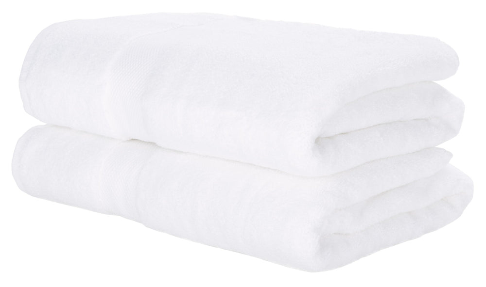 Safavieh Super Plush Bath Towel Set - Experience Spa-Like Comfort with 640 GSM Cotton Towels for Daily Luxury White TWL1050A-SET2
