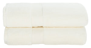 Safavieh Super Plush Bath Towel Set - Experience Spa-Like Comfort with 640 GSM Cotton Towels for Daily Luxury Ivory TWL1050B-SET2