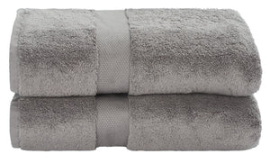 Safavieh Super Plush Bath Towel Set - Experience Spa-Like Comfort with 640 GSM Cotton Towels for Daily Luxury Grey TWL1050C-SET2