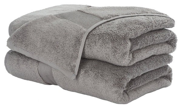 Safavieh Super Plush Bath Towel Set - Experience Spa-Like Comfort with 640 GSM Cotton Towels for Daily Luxury Grey TWL1050C-SET2