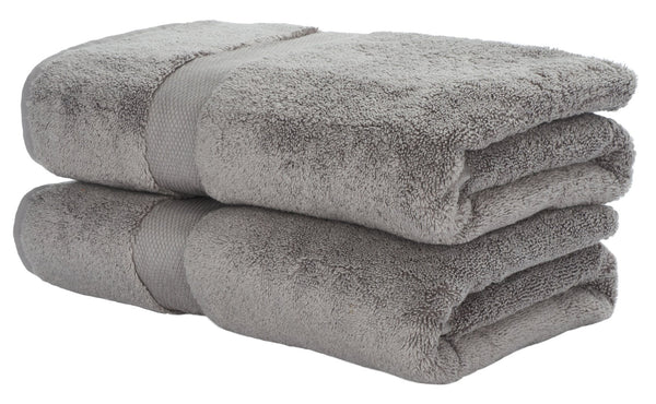Safavieh Super Plush Bath Towel Set - Experience Spa-Like Comfort with 640 GSM Cotton Towels for Daily Luxury Grey TWL1050C-SET2