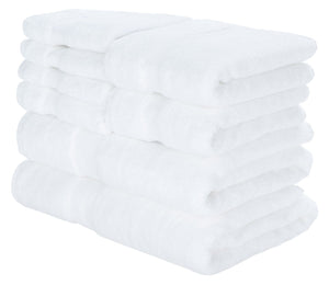 Safavieh Super Plush 8-Piece Towel Bundle - Luxurious 640 GSM Cotton for Ultimate Softness & Absorbency White TWL1850A