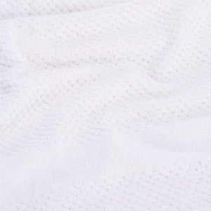 Safavieh Chelsea, 8 Piece Cotton Towel Set with Popcorn Weave Texture for a Plush Spa Bath White TWL1870A