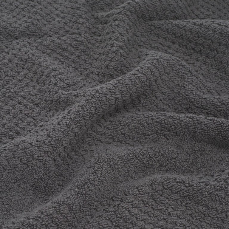 Safavieh Chelsea, 8 Piece Cotton Towel Set with Popcorn Weave Texture for a Plush Spa Bath Dark Gray TWL1870C