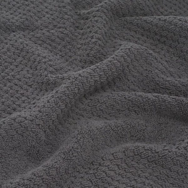 Safavieh Chelsea, 8 Piece Cotton Towel Set with Popcorn Weave Texture for a Plush Spa Bath Dark Gray TWL1870C