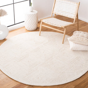 Safavieh Textural Elegant Wool And Cotton Rug For Cozy Spaces - Stylish, Durable, And Versatile Design Ivory 80% Wool And 20% Cotton Txt102a-216