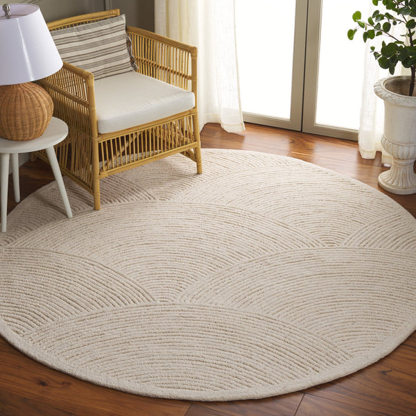 Safavieh Textural Hand-tufted Modern Rug - Luxurious Wool & Cotton Blend, Chic Design For Elegant Interiors Ivory Wool Pile Txt105a-26