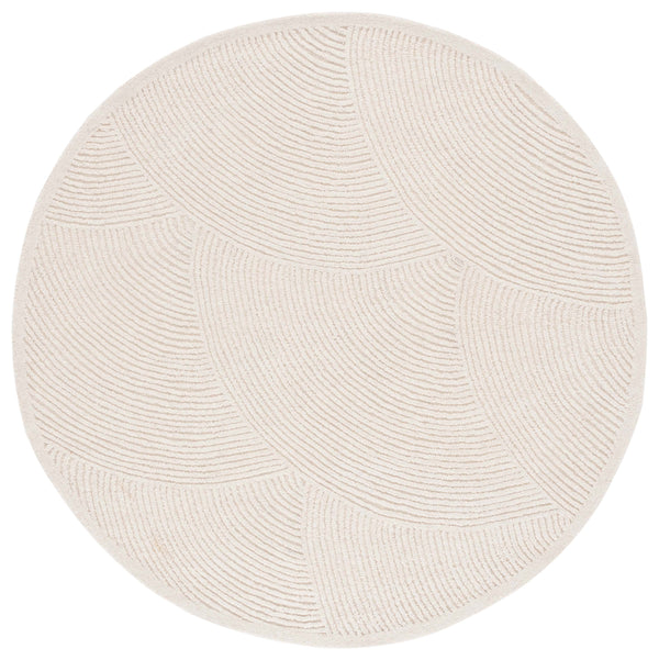 Safavieh Textural 105 Hand Tufted Modern Rug Ivory 6' x 6' Round