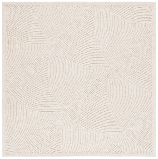 Safavieh Textural 105 Hand Tufted Modern Rug Ivory 6' x 6' Square