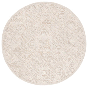 Safavieh Textural 107 Hand Tufted Modern Rug Ivory 6' x 6' Round