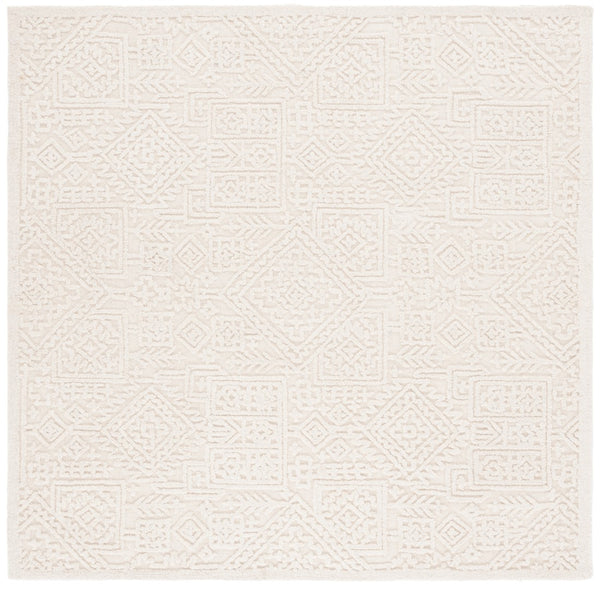 Safavieh Textural 107 Hand Tufted Modern Rug Ivory 6' x 6' Square