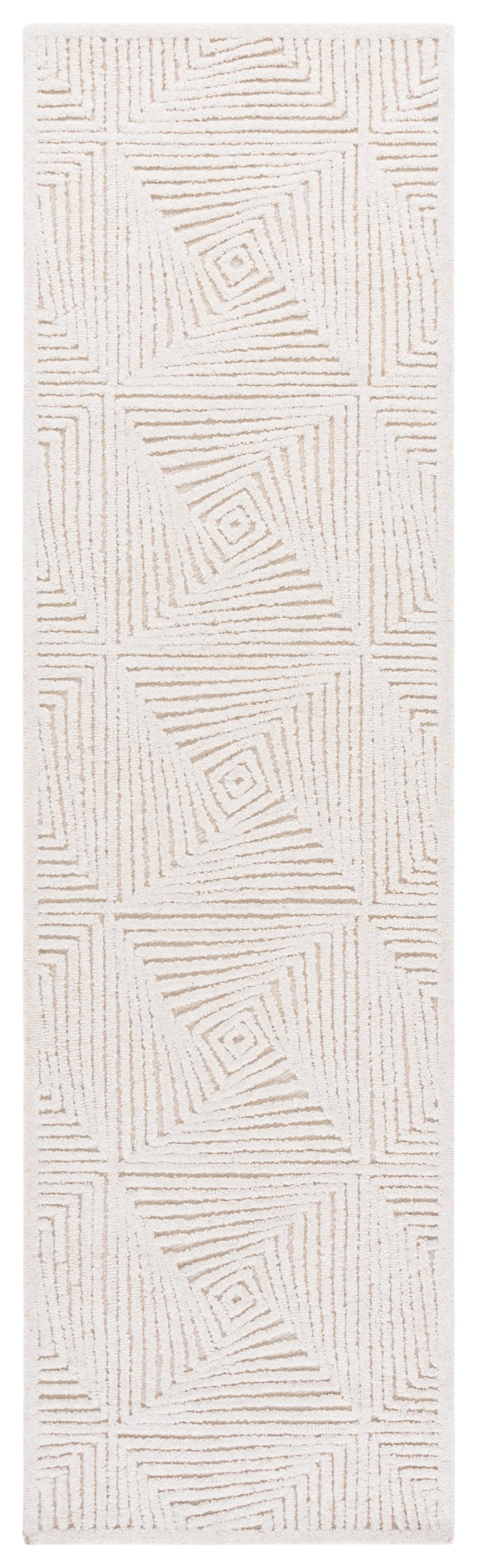 Safavieh Textural Hand Tufted Runner Rug – Elegant Wool & Cotton Blend For Modern Hallway Décor And Comfort Ivory 80% Wool,20% Cotton Txt108a-28