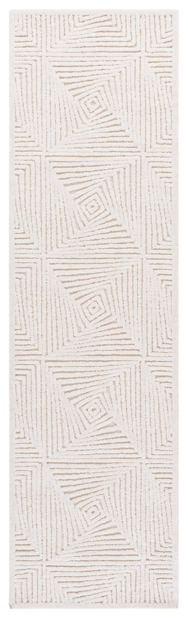 Safavieh Textural Hand Tufted Runner Rug – Elegant Wool & Cotton Blend For Modern Hallway Décor And Comfort Ivory 80% Wool,20% Cotton Txt108a-28