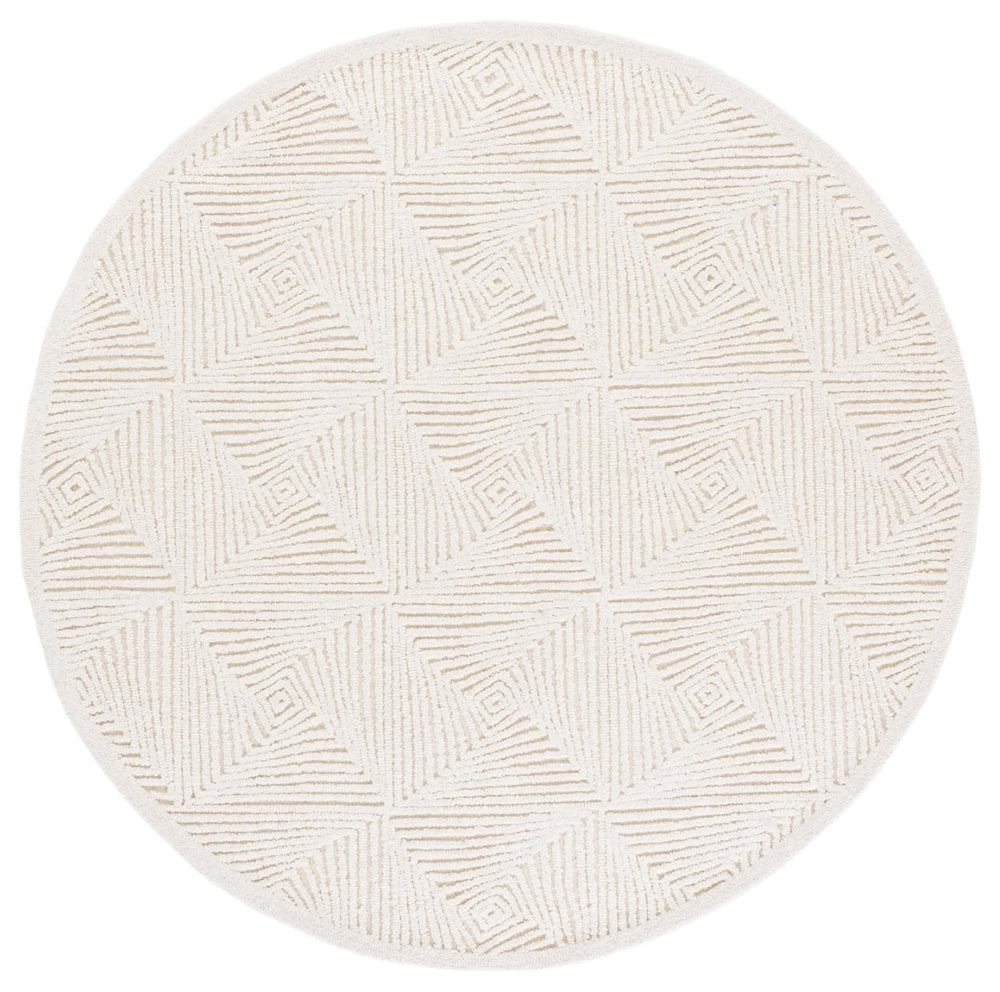 Safavieh Textural Area Rug - Hand Tufted Wool & Cotton Blend, Modern Minimalist Design For Elegant Interiors Ivory 80% Wool,20% Cotton Txt108a-5