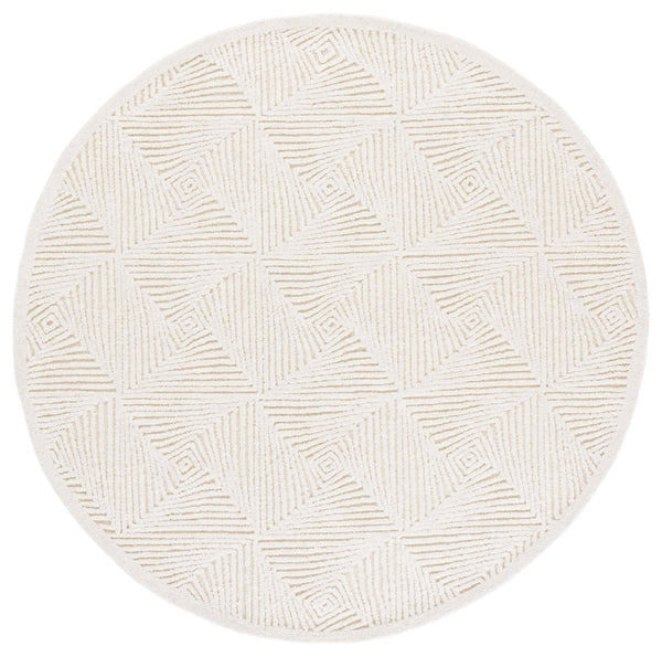 Safavieh Textural Area Rug - Hand Tufted Wool & Cotton Blend, Modern Minimalist Design For Elegant Interiors Ivory 80% Wool,20% Cotton Txt108a-5