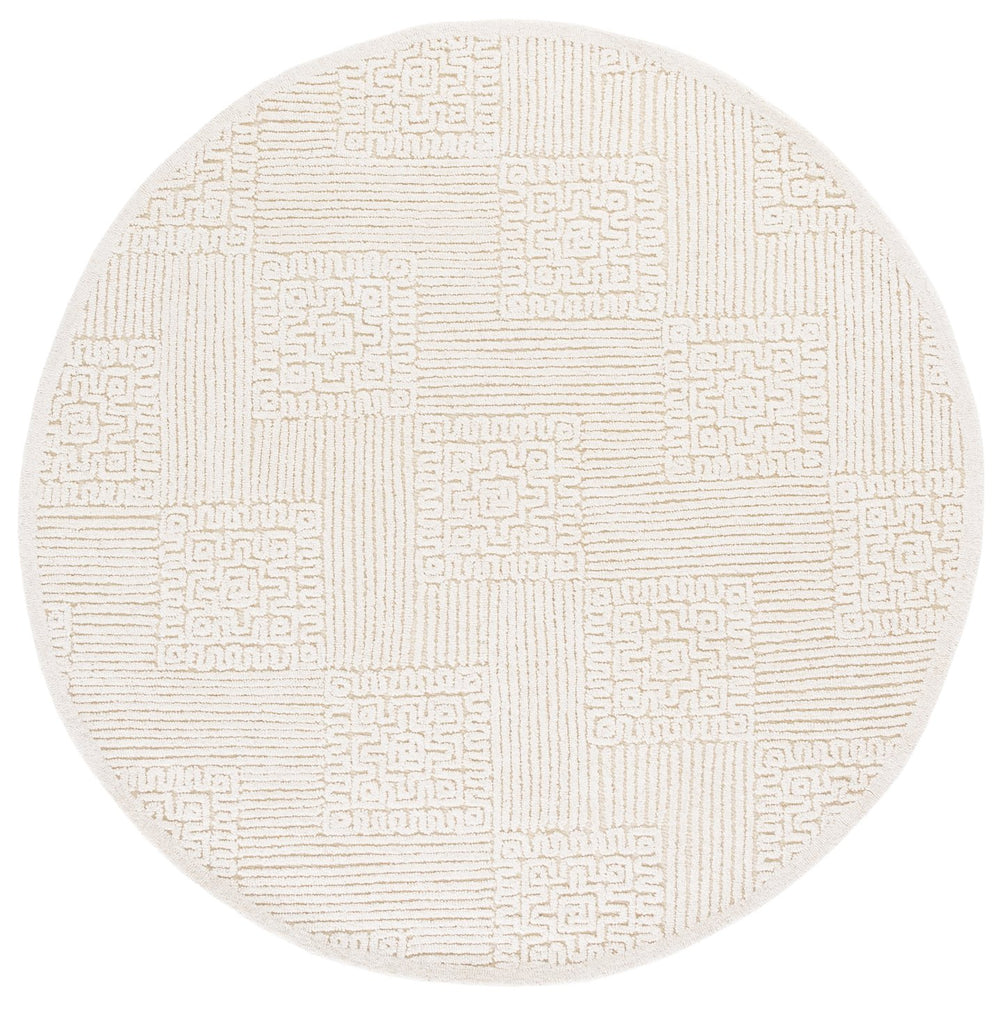 Safavieh Textural Elegant Runner Rug - Hand-tufted Wool & Cotton For Modern Style, Perfect For Hallways Ivory 80% Wool,20% Cotton Txt110a-28