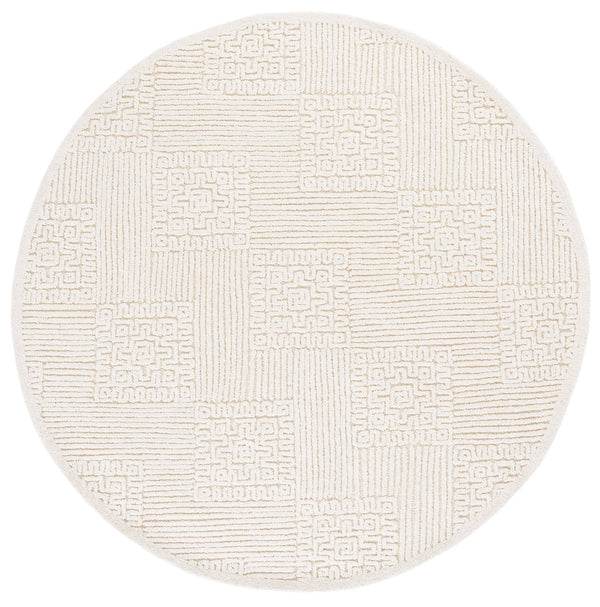Safavieh Textural Elegant Runner Rug - Hand-tufted Wool & Cotton For Modern Style, Perfect For Hallways Ivory 80% Wool,20% Cotton Txt110a-6r