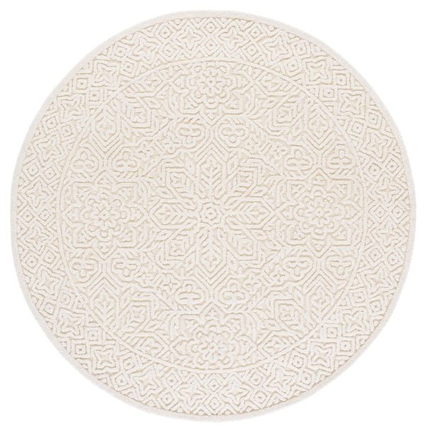 Safavieh Textural Elegant Area Rug - Hand Tufted Artisan Design In Soft Wool & Cotton For Modern Spaces Ivory 80% Wool,20% Cotton Txt111a-5