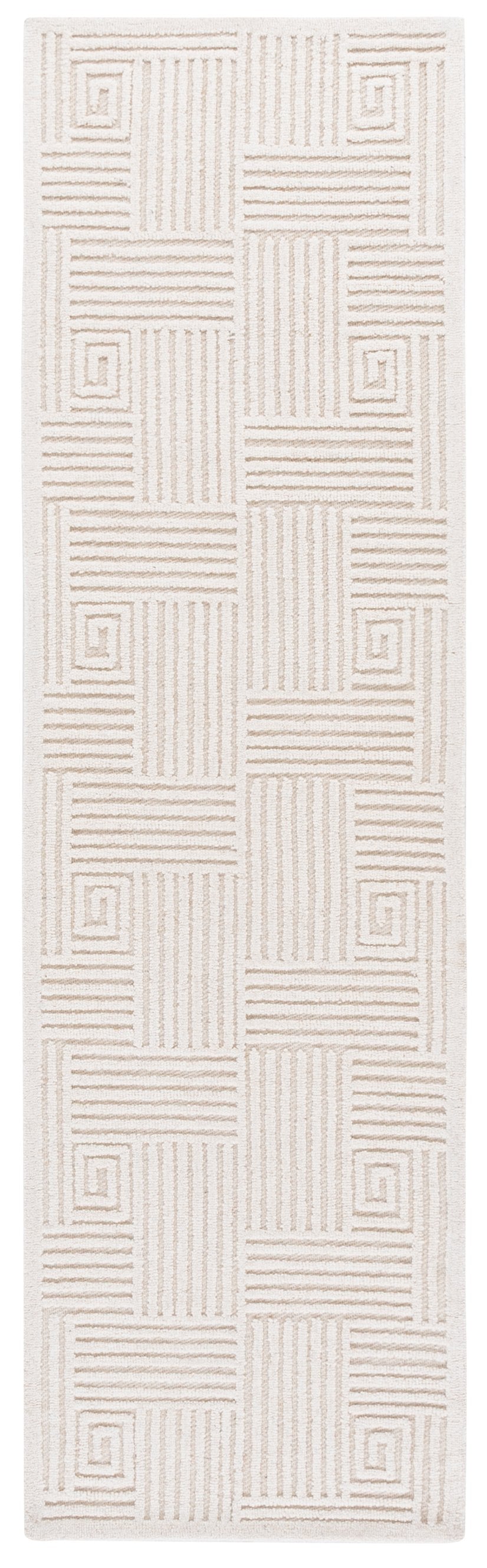 Safavieh Textural Elegant Area Rug Runner - Hand Tufted Wool & Cotton Blend For Modern Hallway Decor Ivory 80% Wool,20% Cotton Txt112a-28