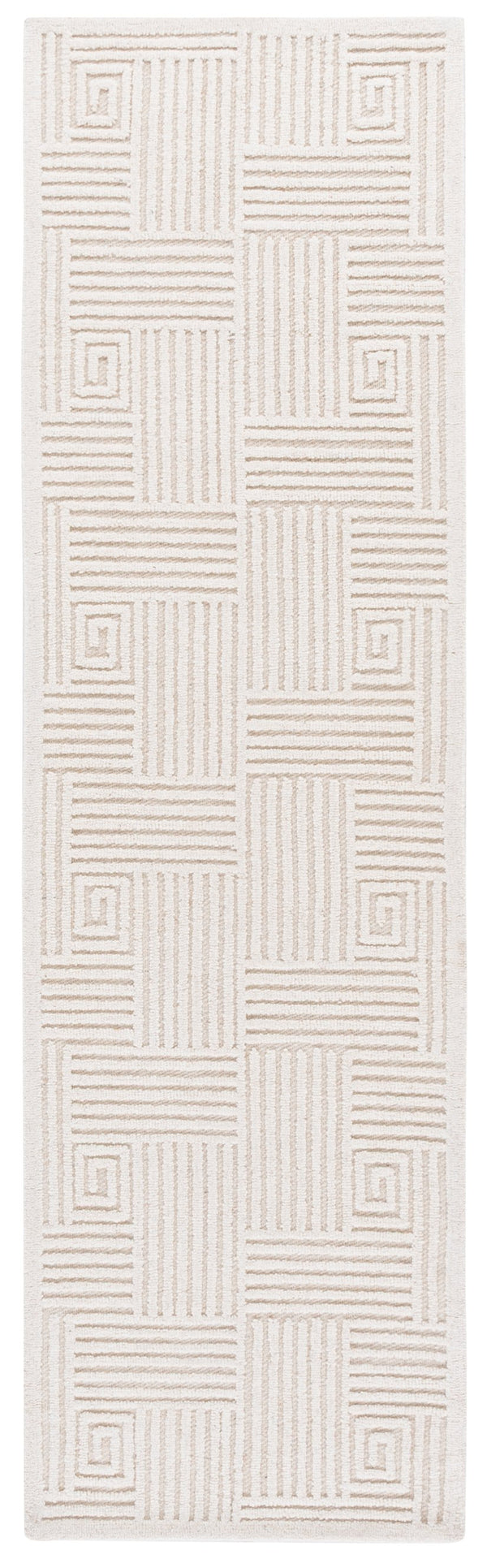 Safavieh Textural Elegant Area Rug Runner - Hand Tufted Wool & Cotton Blend For Modern Hallway Decor Ivory 80% Wool,20% Cotton Txt112a-28