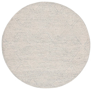 Safavieh Textural 301 Hand Tufted Contemporary Rug Grey / Ivory 6' x 6' Round