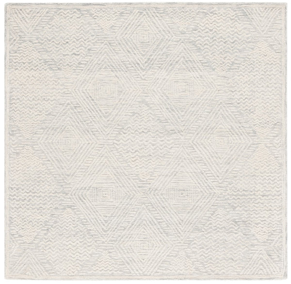 Safavieh Textural 301 Hand Tufted Contemporary Rug Grey / Ivory 6' x 6' Square
